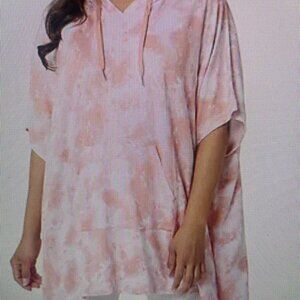 UGG Koolaburra Baby Terry Tie-Dye Coral Hooded Poncho & Jogger Pants - M  by UGG